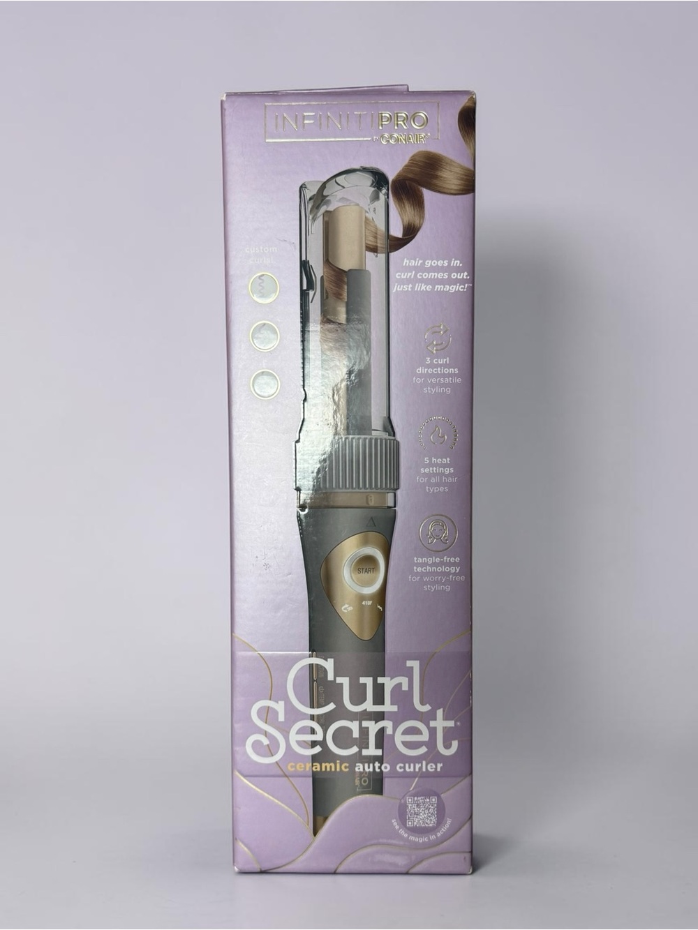 Conair InfinitiPRO Curl Secret Ceramic Auto Curler Automatic Curling Iron